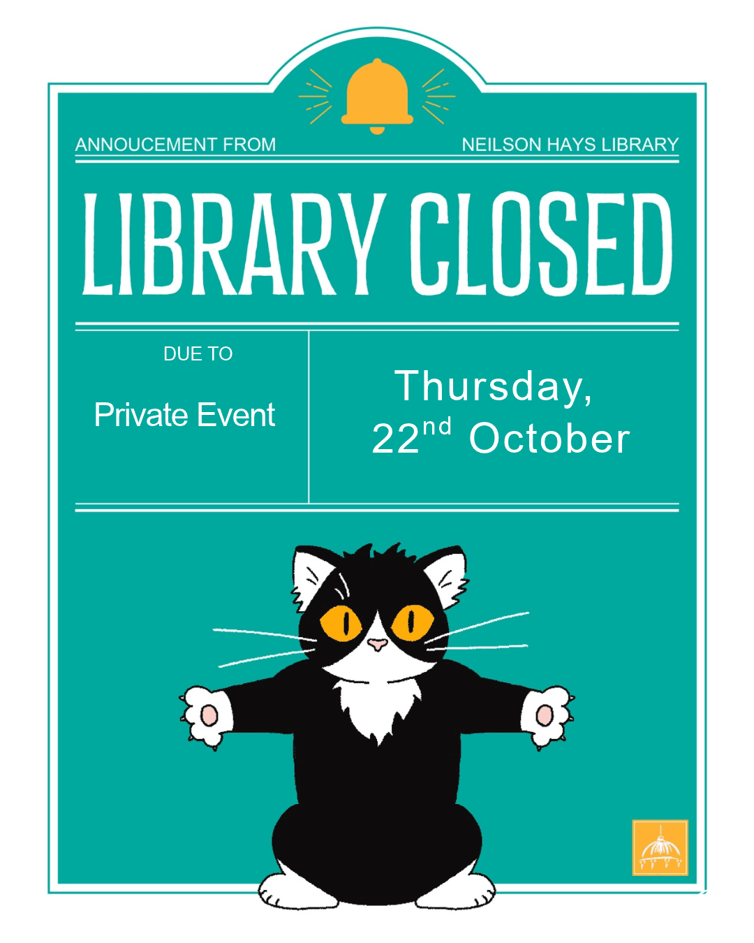 Closed on Thursday, October 22
