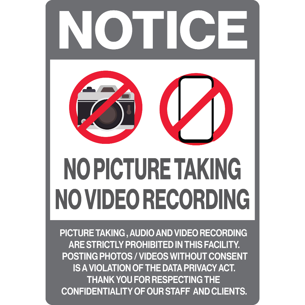 NO PHOTOS NO VIDEOS ALLOWED